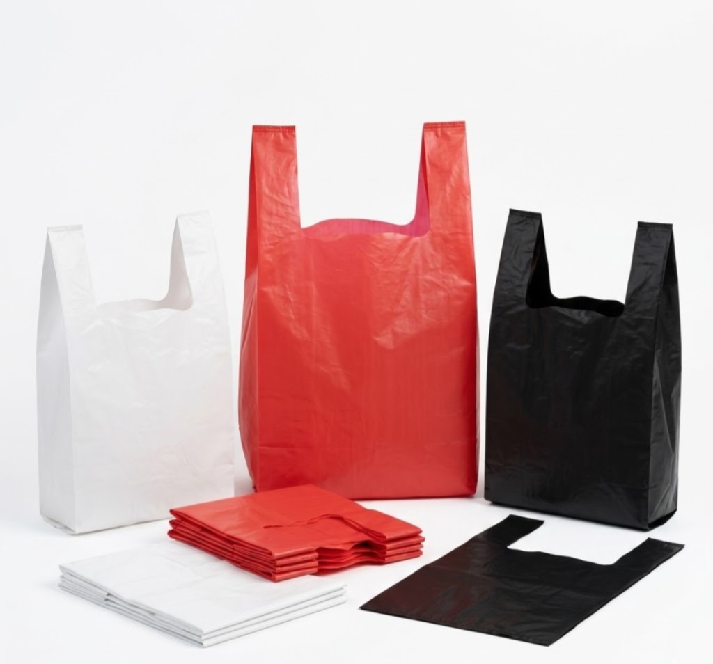 Kantong Kresek HD Serbaguna - 3 Pack - Tebal Warna Merah Hitam Putih